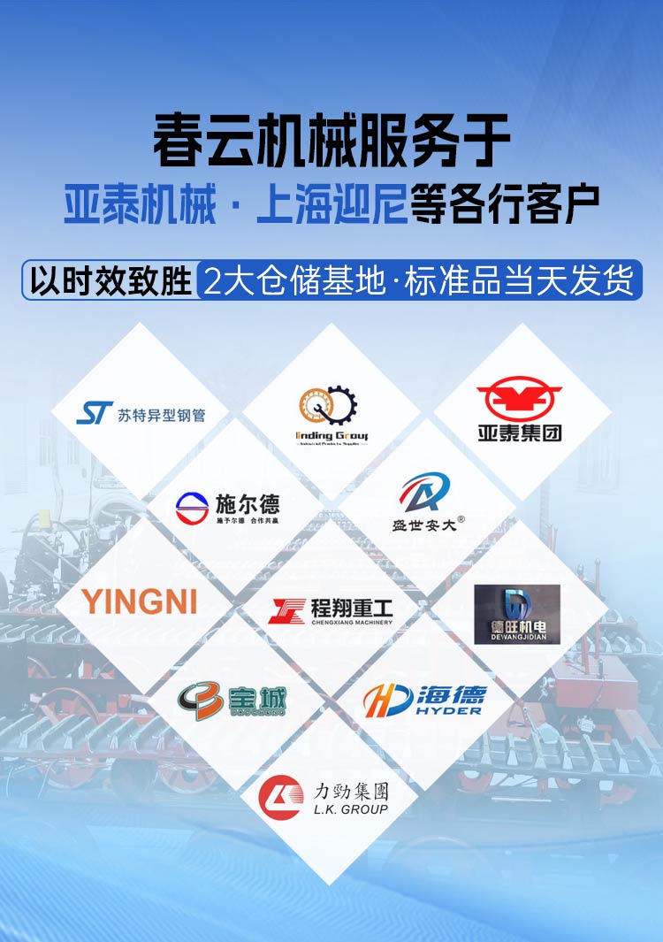 春云机械履带底盘服务于亚泰机械等行业客户
