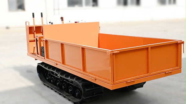 橙色履带运输车