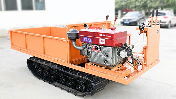 橙色履带运输车