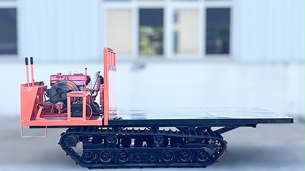 自卸平板履带车